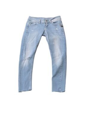 G-star raw distressed raw hem Lynn skinny jeans size 28